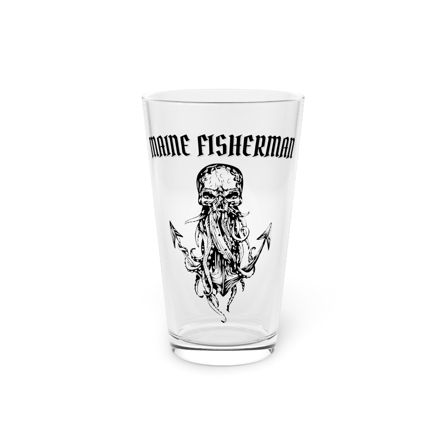 Maine Fisherman Pint Glass, 16oz